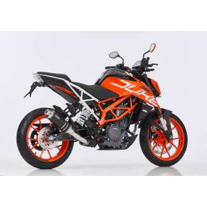 Scarico KTM 125 Duke anno  2017 - 2018   terminale di scarico HURRIC Supersport Slip on in Alluminio anodizzato colore nero