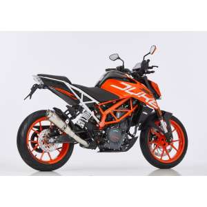 Scarico KTM 125 Duke anno  2017 - 2018   terminale di scarico HURRIC SP Slip on in acciaio inossidabile lucidato colore argento