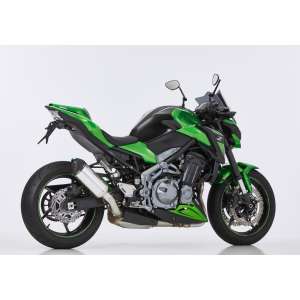 Scarico KAWASAKI Z900 2017 - 2018  .  SHARK DSX-5 Slip on terminale di scarico Alluminio lucidato/silenziatore acciaio inossidabile nero opaco rivestito colore argento