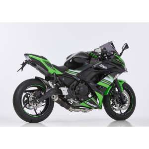 Scarico KAWASAKI Ninja 650 anno  2017 - 2018   terminale di scarico HURRIC Supersport sistema completo in Alluminio anodizzato colore nero