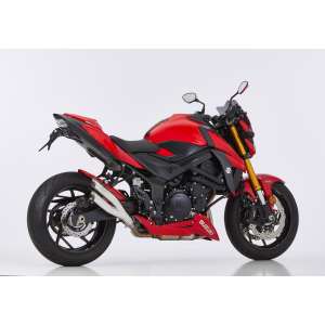 Scarico SUZUKI GSX-S 750 anno  2017 - 2018   terminale di scarico HURRIC Pro 2 Slip on in acciaio inossidabile lucidato colore argento