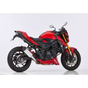 Scarico SUZUKI GSX-S 750 2017 - 2018  .  SHARK DSX-5 Slip on terminale di scarico Alluminio lucidato/silenziatore acciaio inossidabile nero opaco rivestito colore argento