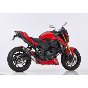 Scarico SUZUKI GSX-S 750 anno  2017 - 2018   terminale di scarico HURRIC Lap 1 Slip on in acciaio inossidabile rivestito/silenziatore acciaio inossidabile lucidato colore nero-opaco