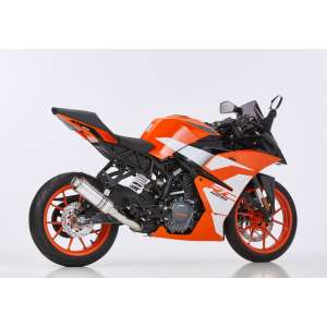 Scarico KTM RC 390 anno  2017 - 2018   terminale di scarico HURRIC Supersport Slip on in Alluminio lucidato colore argento