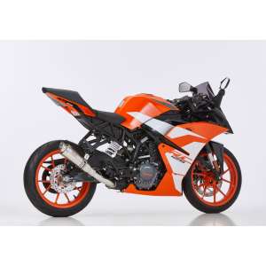 Scarico KTM RC 390 anno  2017 - 2018   terminale di scarico HURRIC SP Slip on in acciaio inossidabile lucidato colore argento