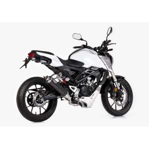 Scarico HONDA CB125R anno  2018 terminale di scarico HURRIC Supersport sistema completo in carbonio colore carbonio