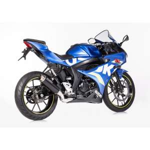 Scarico SUZUKI GSX-S 125 2017 - 2018  .  SHARK SRC 4 sistema completo terminale di scarico alluminio anodizzato colore nero