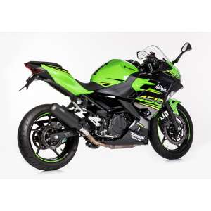 Scarico KAWASAKI Ninja 400 2018.  SHARK GP Series Slip on terminale di scarico acciaio inossidabile rivestito colore nero-opaco