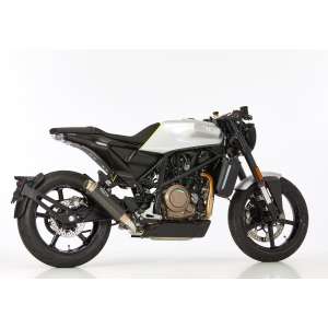 Scarico HUSQVARNA Svartpilen 401 2018.  SHARK SRC 4 Slip on terminale di scarico carbonio colore carbonio