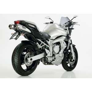 Scarico YAMAHA FZ6 Fazer anno  2004 - 2005 - 2006   terminale di scarico HURRIC Rac 1 Slip on in Alluminio lucidato colore argento
